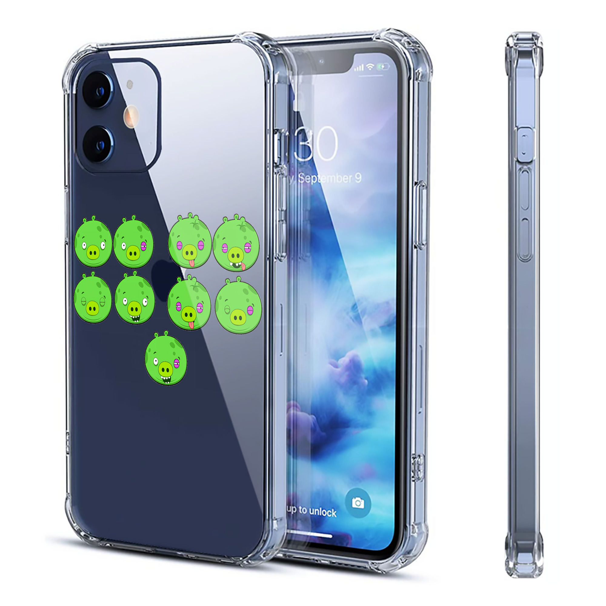 （画像用） Angry Birds アングリーバード 【iPhone 12シリーズ対応】透明スマホケース（クリアソフトケース）